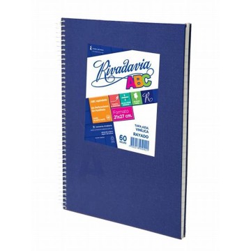 CUADERNO  CON ESPIRAL FORRADO 100 HJS ABC RIVADAVIA