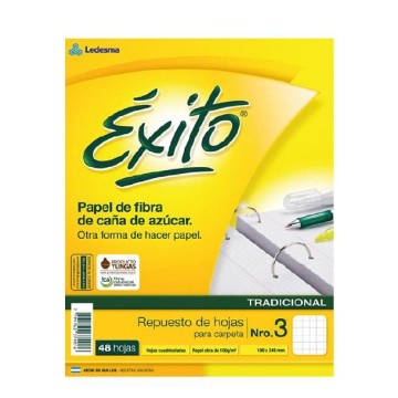 REPUESTO N3 EXITO TRADICIONAL X 96 / CUADRICULADO